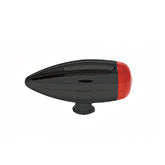 Custom Chrome Black Turn Signal LED Mini Grooved Bullet Light Marker Red Lens Fit For Harley